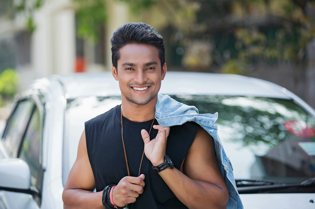 Portrait of a young man smiling