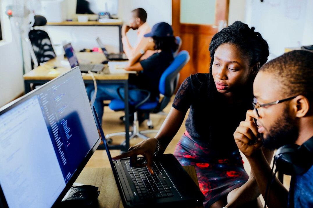 team of programmers working