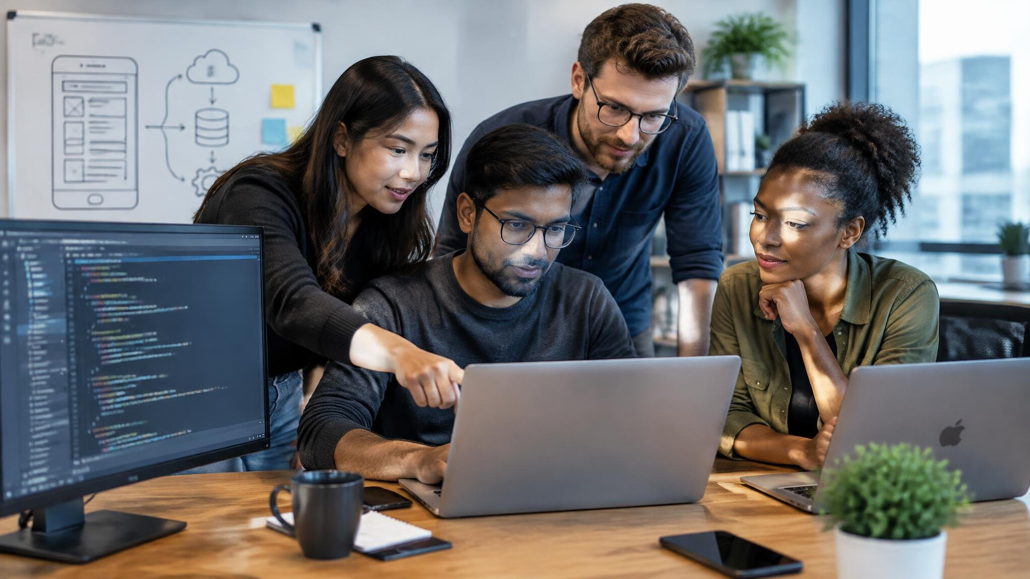 professional software developers collaborating