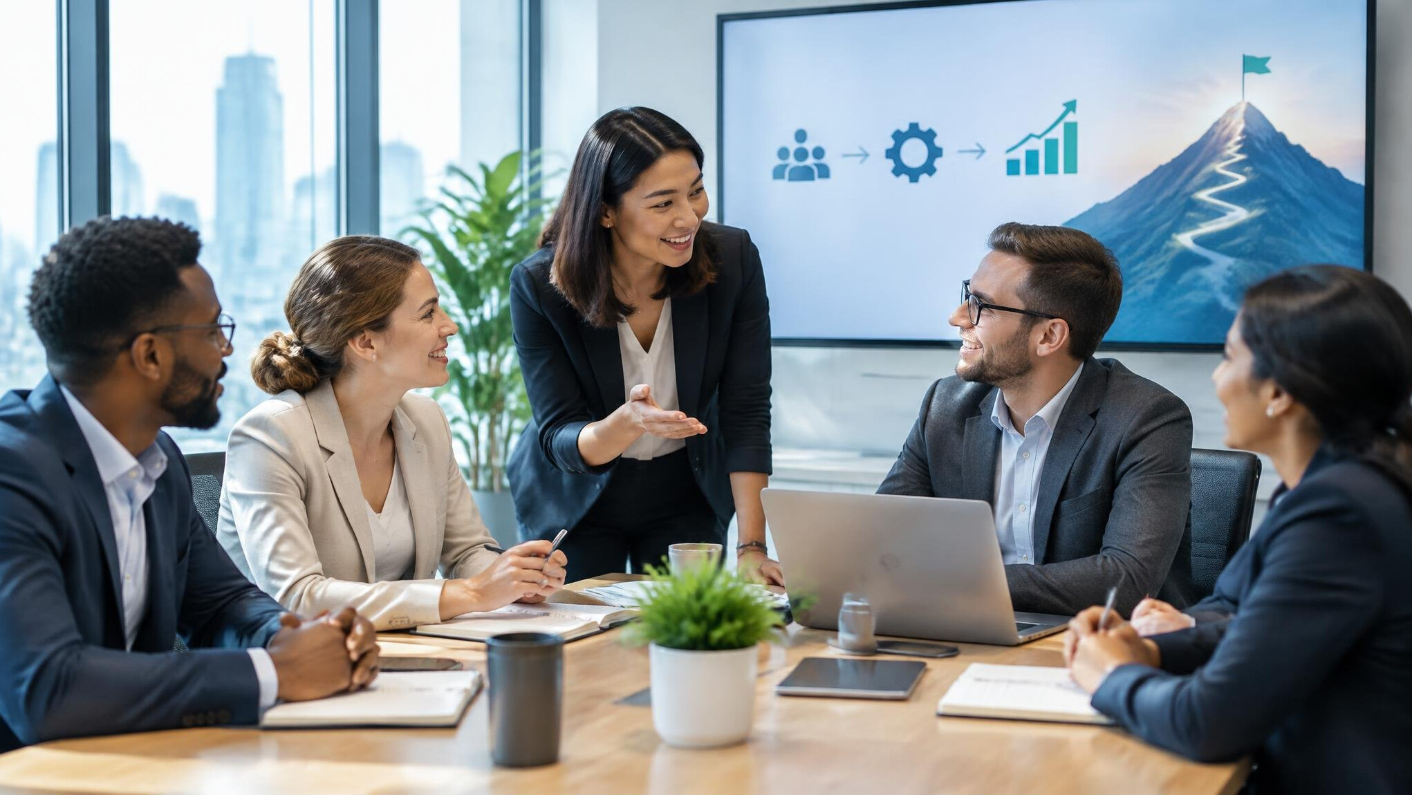 corporate team meeting